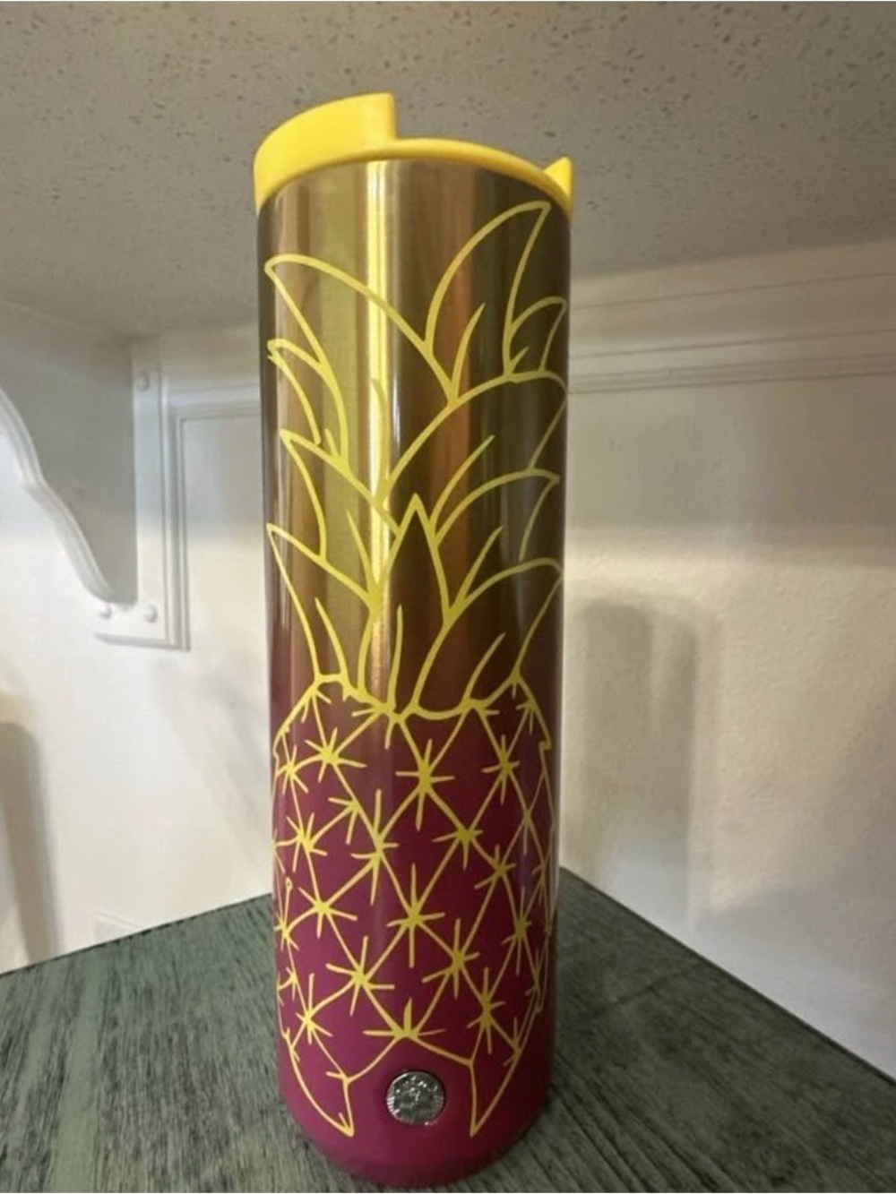 Starbucks Yellow Pineapple Ombré Stainless Tumbler